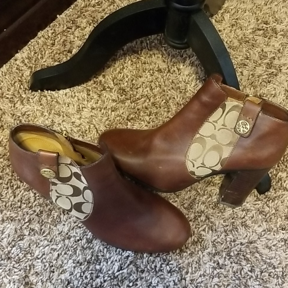 Coach Leather/Material Booties
